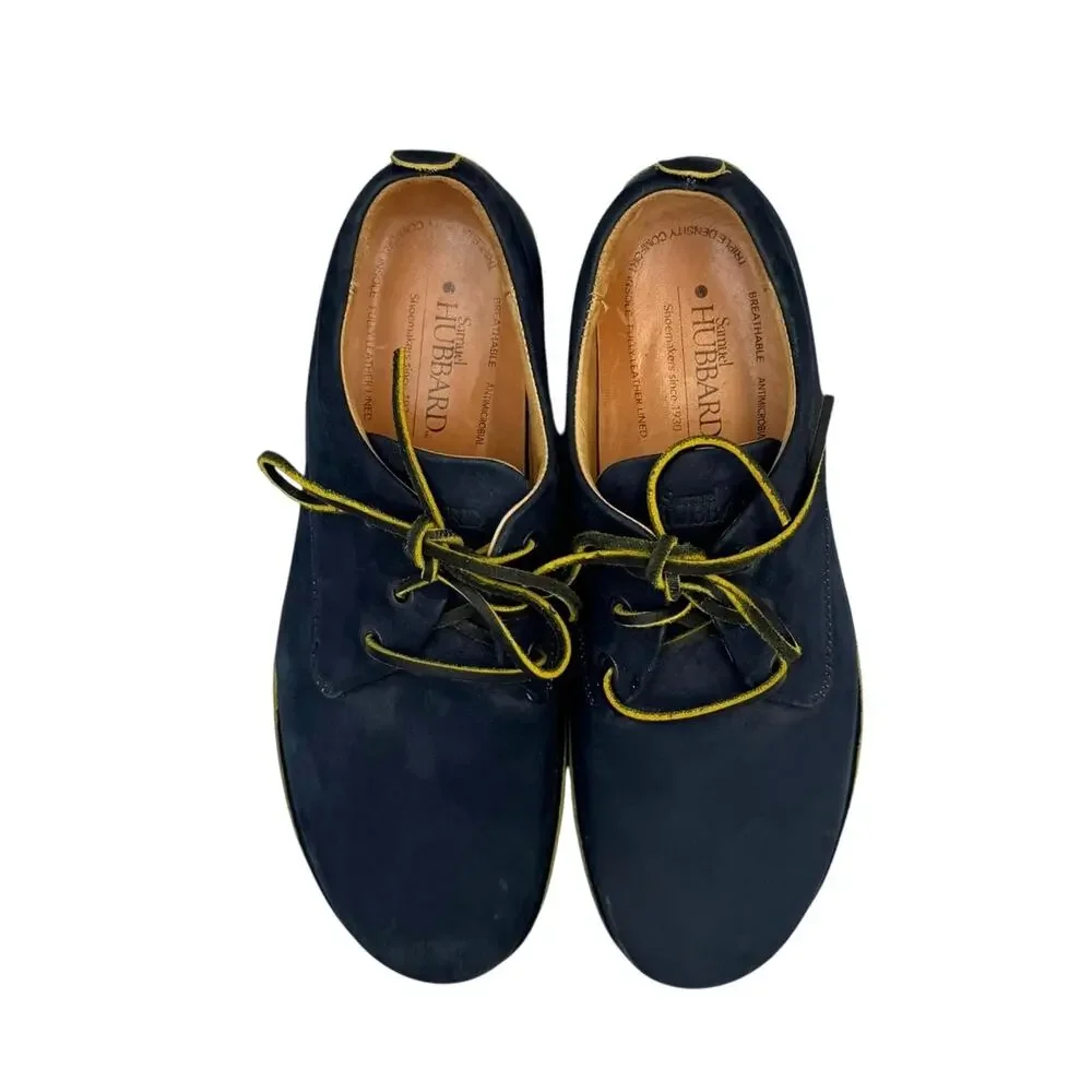 Samuel Hubbard Free Navy Nubuck Leather Lace Up Oxford Business casual Shoes